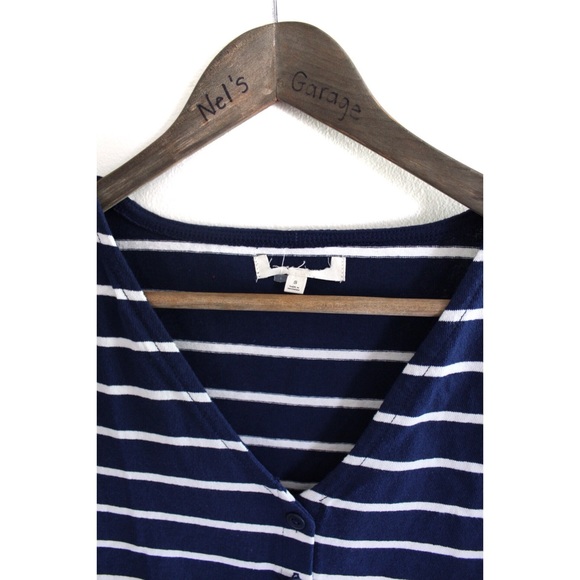 NWOT Madewell V-Neck Button-Front Boxy-Crop Tee S - Picture 5 of 8